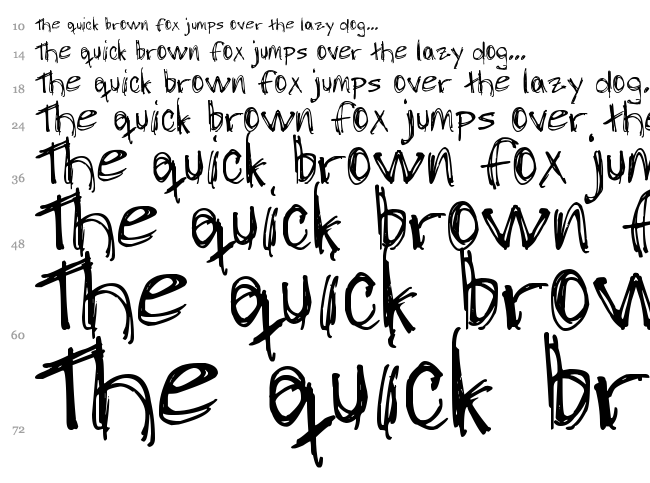 DJB Chicken Skratchez font waterfall